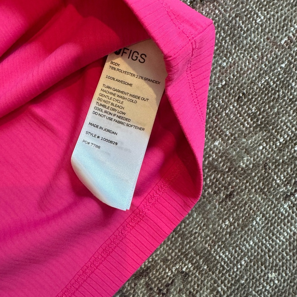 SHOCKING PINK S FIGS Ribbed Salta Underscrub - Picture 7 of 7